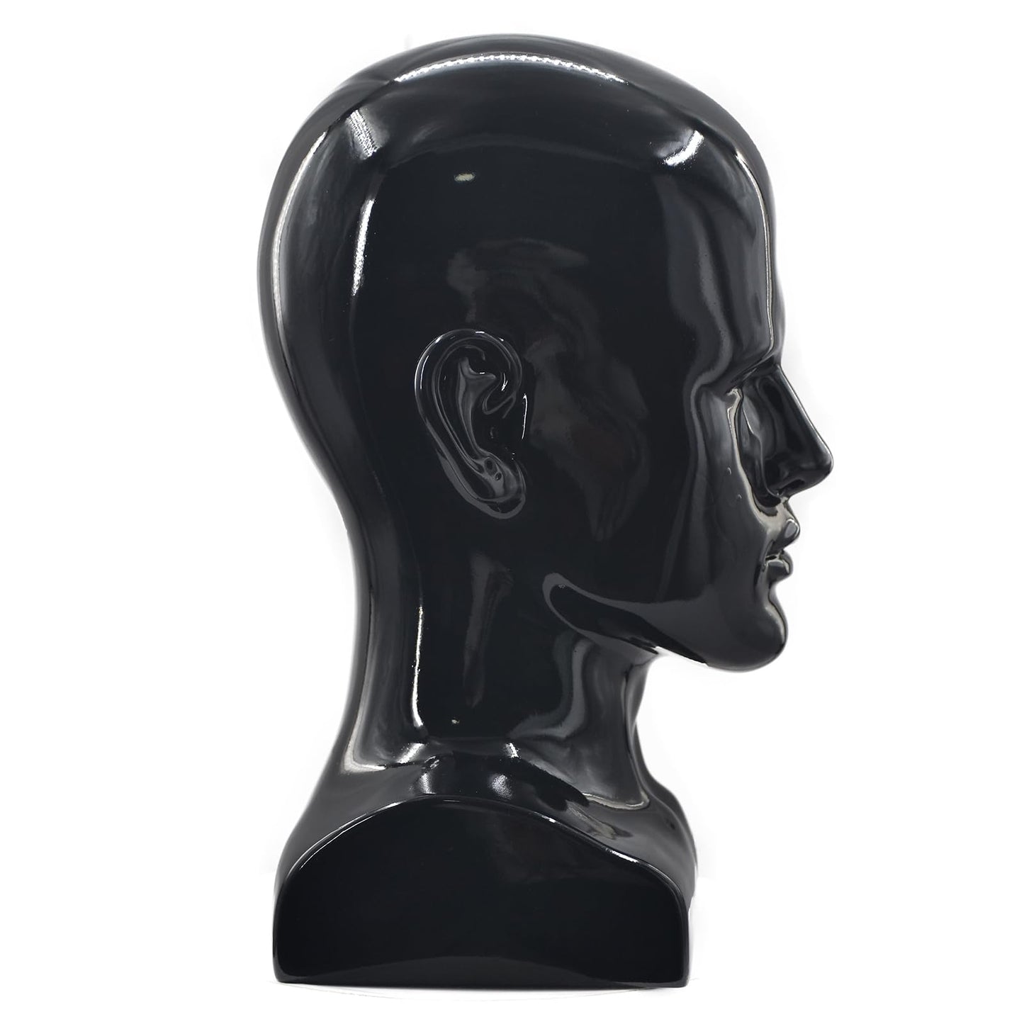 Tcwuzick Male Mannequin Head Professional Manikin Head for Display Wigs Hats Headphone Mask Sunglasses Jewelry and Scravat Display Stand (L90-lianghei)