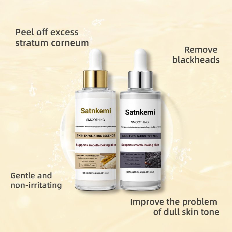 Peel Shot Glow Rice Ampoule Duo - Black Rice Exfoliant with Exfoliating & Hydrating Glow for Face, Body, All Skin Types