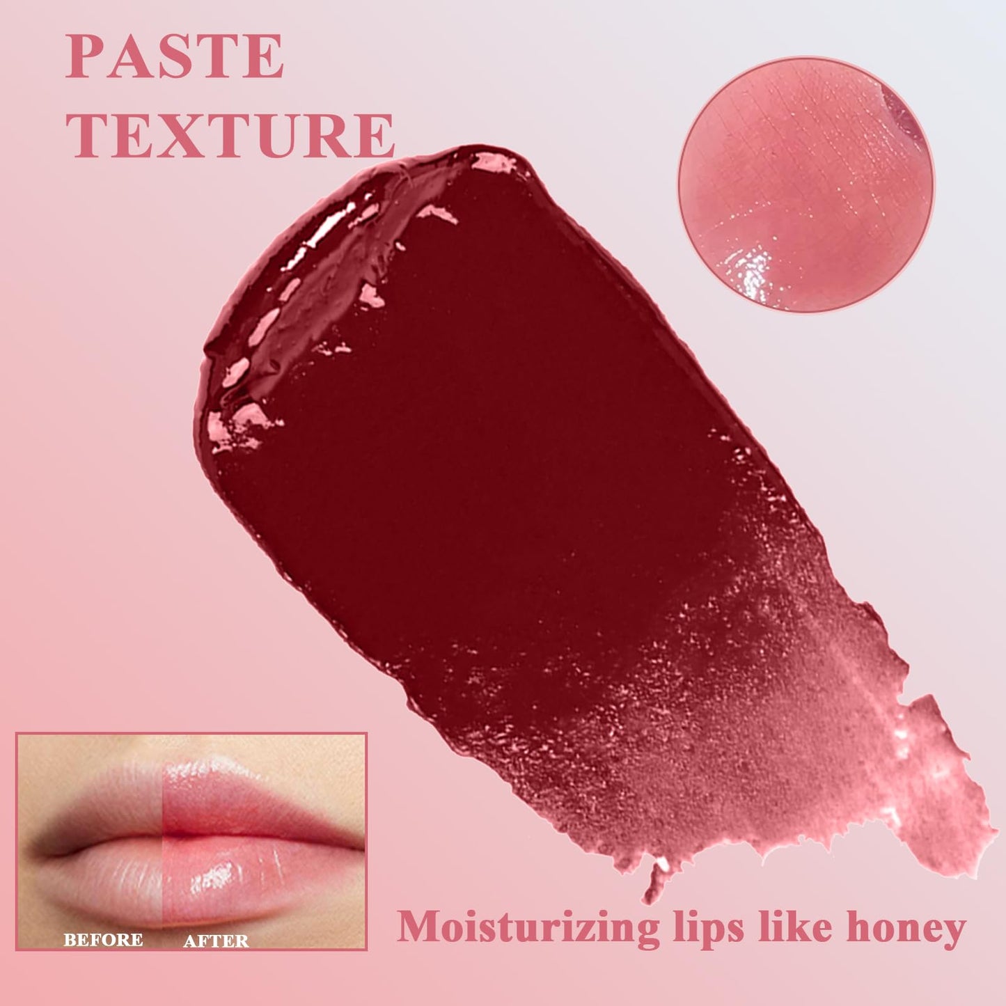 SHEEYOON Honey Lipstick Tinted Lip balm, Hydrating Nourishing Sheer Formula Lipstick, Natural Glossy Finish (2 PCS PINK)