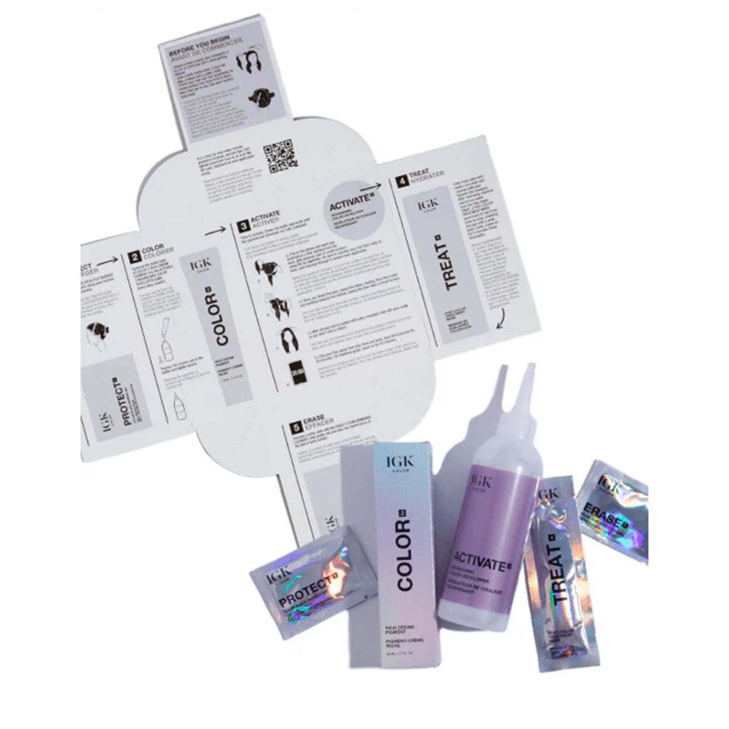 IGK Permanent Hair Color Kit | 8N Out in Malibu - Natural Blonde | 100% Gray Color Coverage + Strengthen + Shine | Ammonia Free