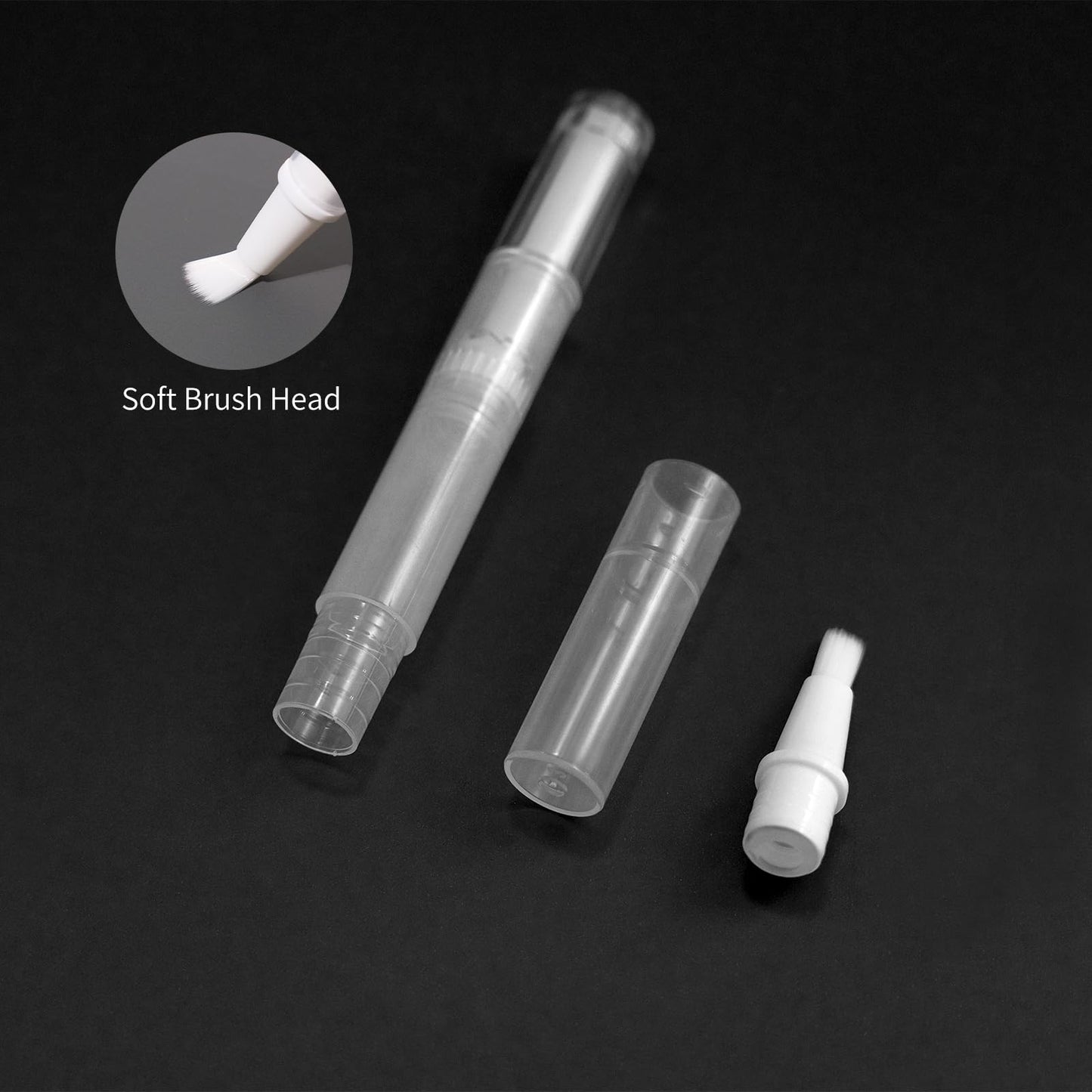 Olutacot 110 Pcs 3 ml Empty Cuticle Oil Pen Transparent Twist Pen Empty Nail Oil Pen with Brush Tip Cosmetic Container Applicator for Homemade Nail Oil, Lip Gloss, Eyelash Growth Liquid, White