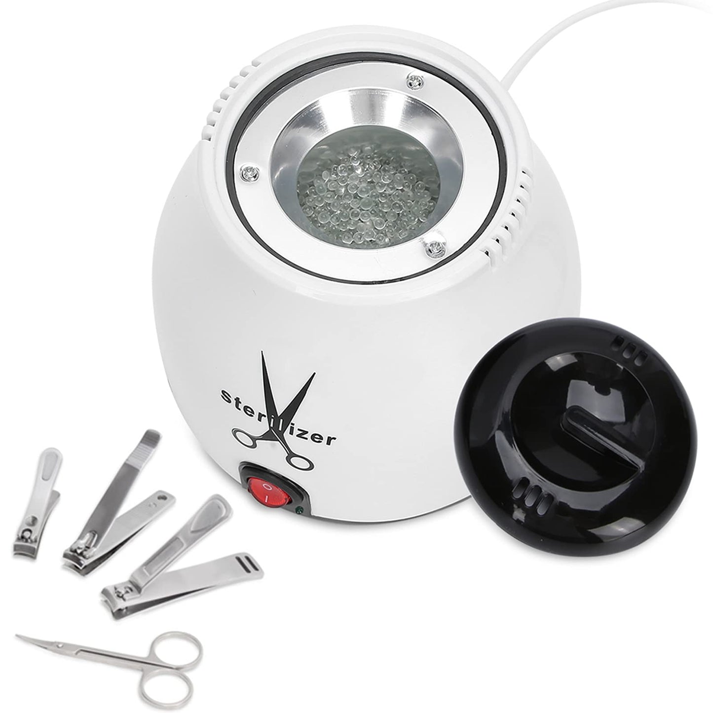 Instrument Sterilizer, Metal Tools Hot Air Sterilizer With Quartz Sand, Sterilizer Container Disinfector for Scissor Tweezers Nail Art Tools