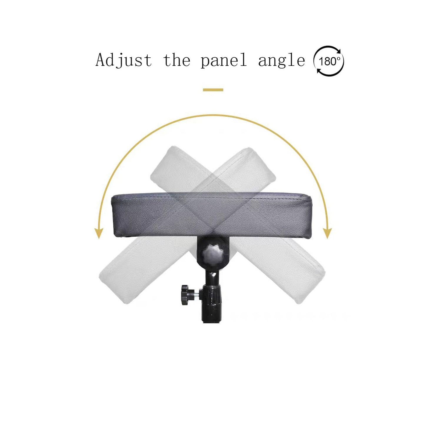 Tattoo Armrest Stand Tripod - Foldable Tattoo Arm Leg Rest Stand Adjustable Height and Tilt Black Leather Pad Professional for Tattoo Studio BETY-7