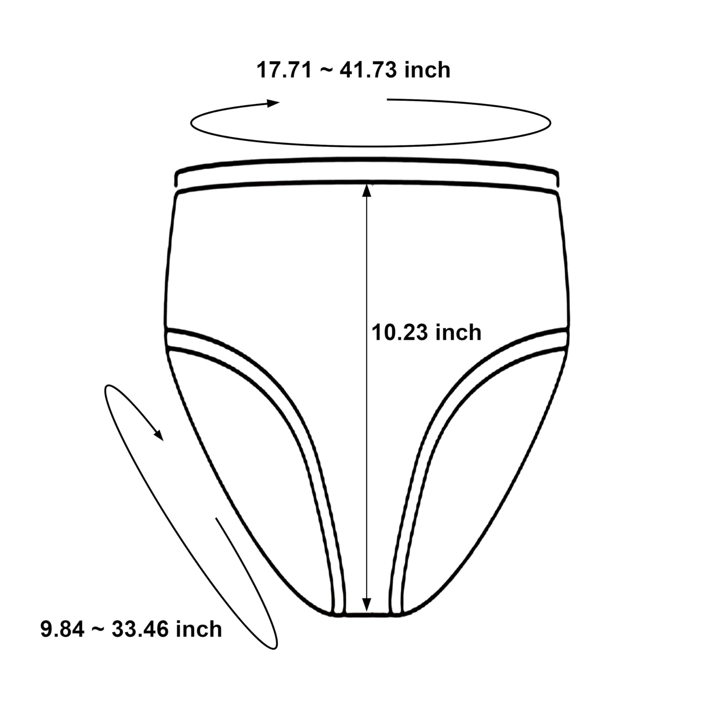 Elitzia Disposable Underwear for Salon SPA Travel 50 Pcs Black L