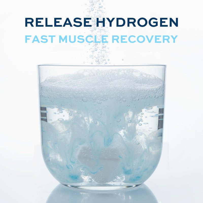 XLEMLAB Hydrogen Bath Bombs for Muscle Relief – Epsom Salt Magnesium Molecular Hydrogen Water Tablets, Hydrating & Antioxidant Support, Sandalwood Orange Aroma, 6 Pack