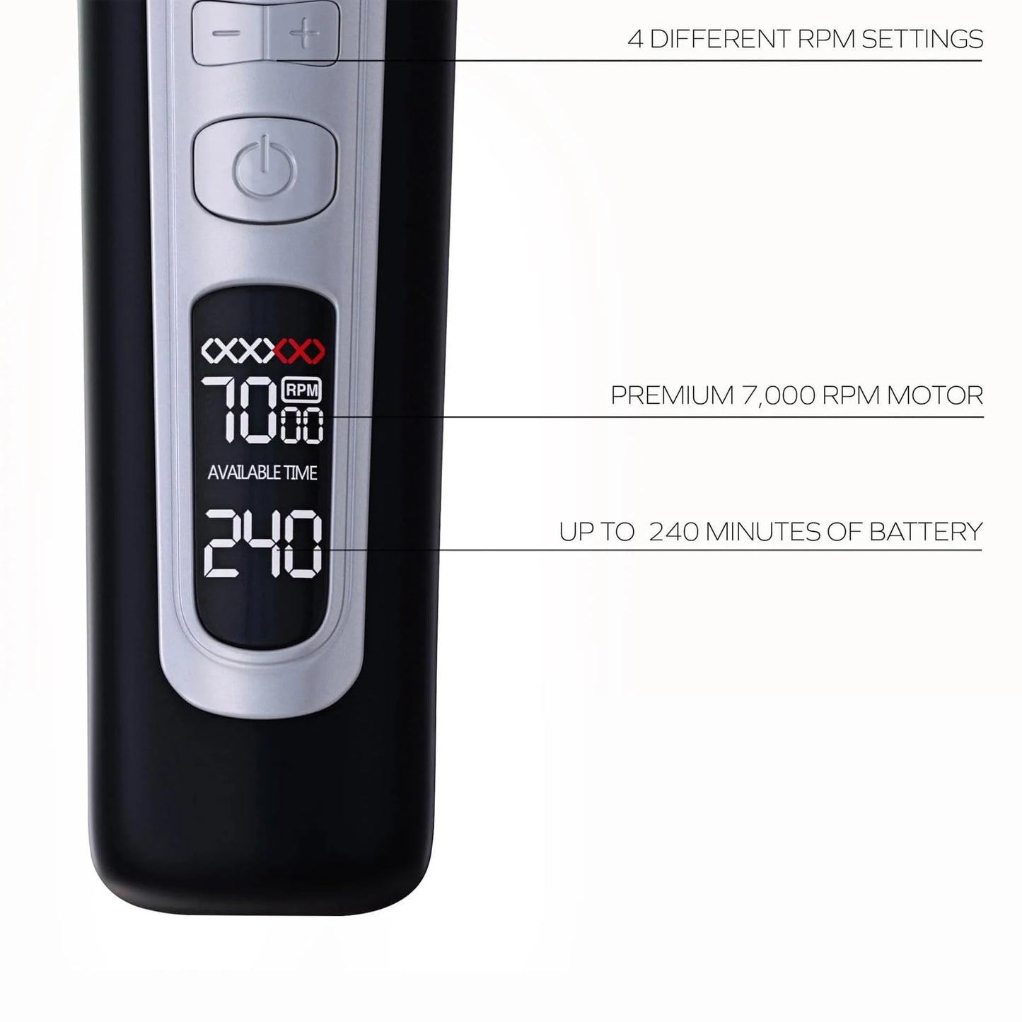 Fadify 2.0 Cordless Hair Clipper with Precision Guards, Hair Trimmer for Professional Home Use, Ceramic Blades, Rechargeable Battery & LED Display, Beard Trimmer, Eco-Friendly Design