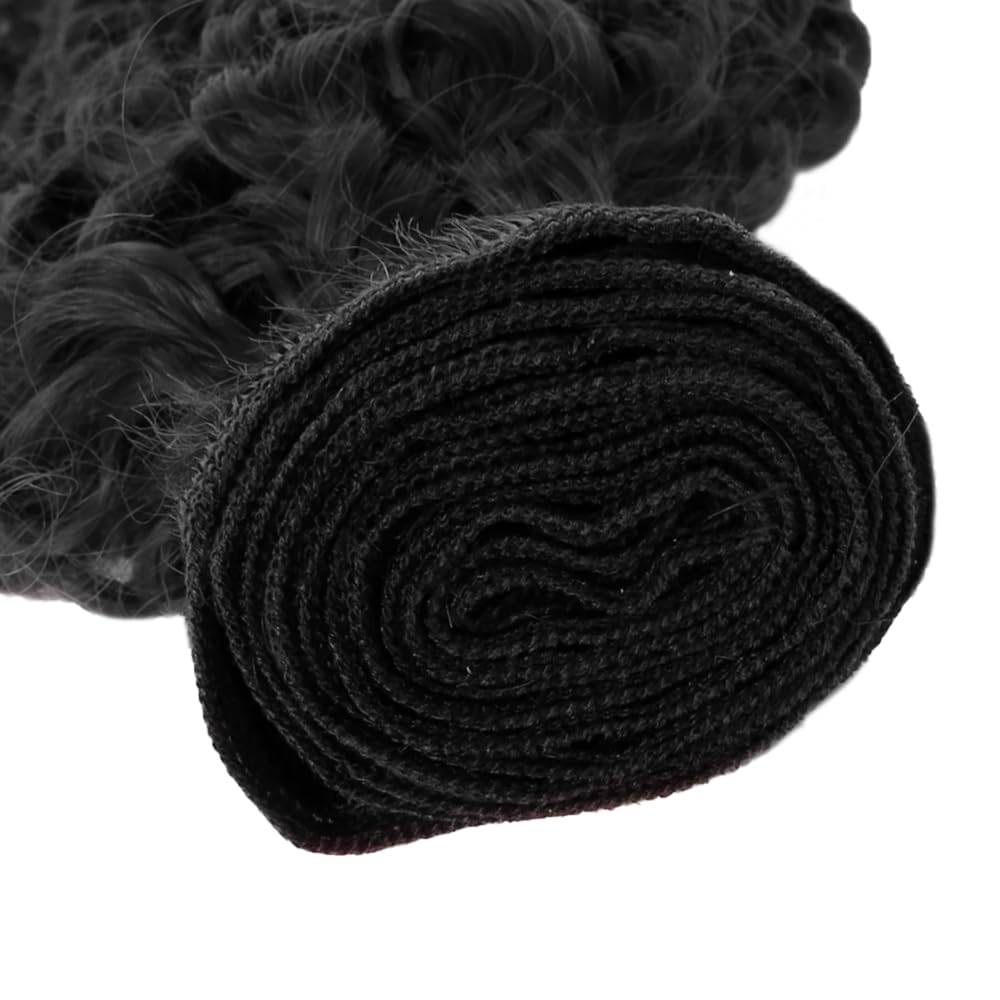 Curly Bundles Human Hair 14 16 18 inch Human Hair Bundle Natural Black 3 Bundles Kinky Curly Bundle for Women 150g