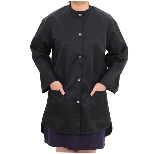 FRCOLOR Long Sleeve Salon Smock Hairdresser Uniform for Hair Stylist and Barber Lightweight Breathable Quick-Drying Working Clothes for Beauty Salon Machine Washable 34.25 X 22.04 in
