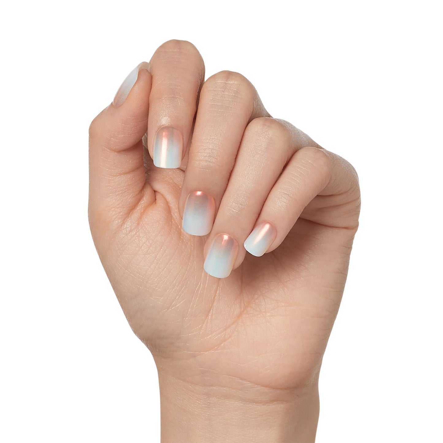 Kiss colorFX by Impress Press On Nails, ‘Connection’, Solid White, Short Squoval, IMPROVED adhesive, Up to 10-Day Hold, Nail Kit Includes 30 Fake Nails, Prep Pad, Manicure Stick, Mini Nail File