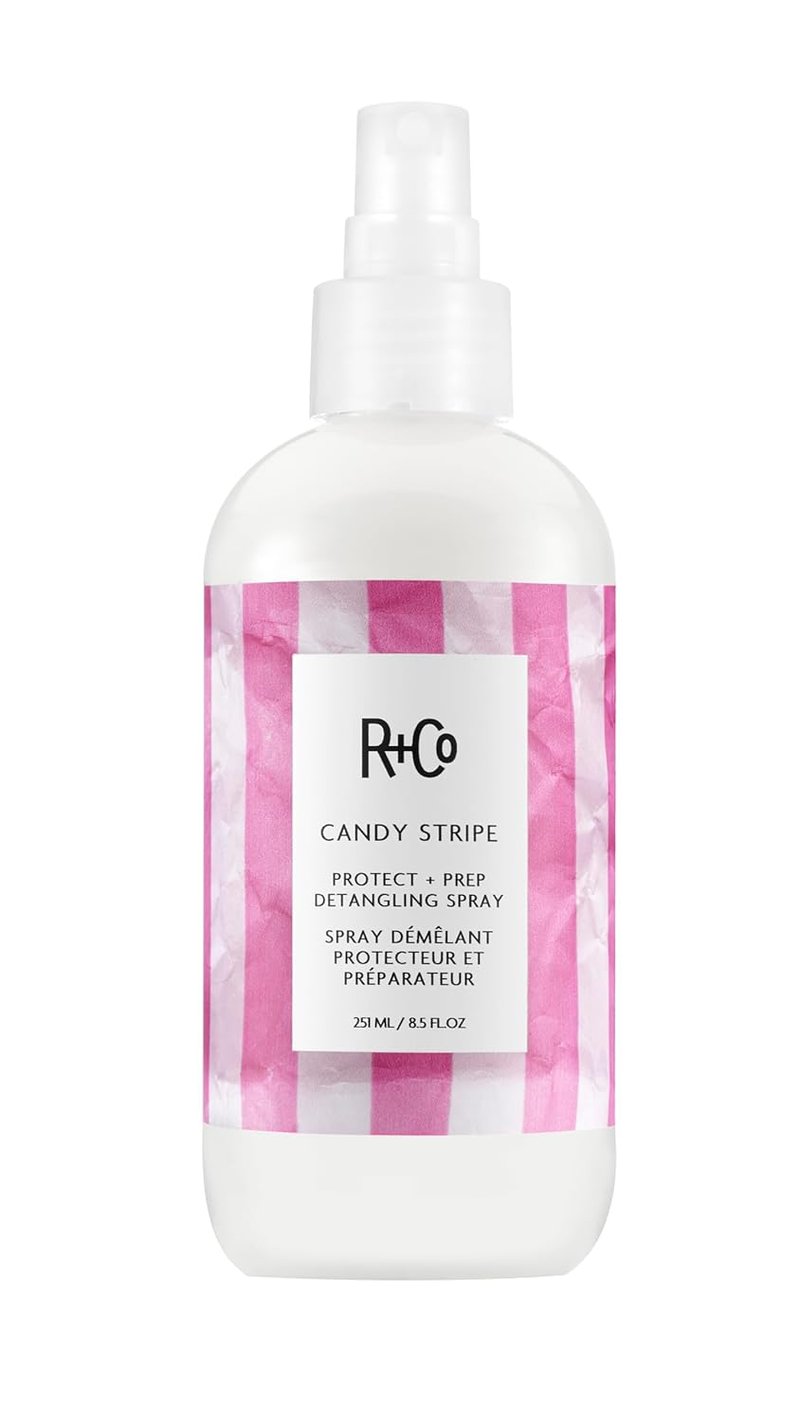 R+Co Candy Stripe Detangling Spray - Nourishes & Prevents Breakage | Vegan & Cruelty-Free | 8.5 Fl Oz