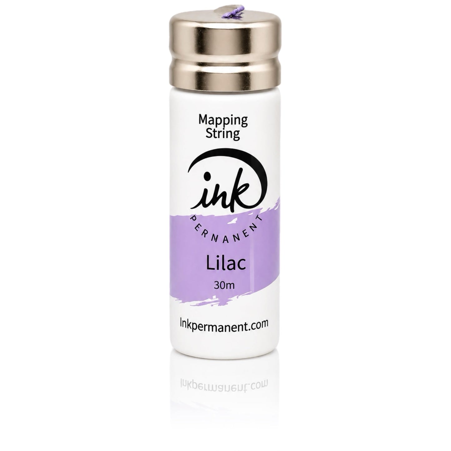 Ink Permanent Brow Mapping String [100 Ft Bottles - 30 m] Pre-Inked String for Permanent Makeup and Microblading Supplies, Brow Mapping Kit, Eyebrow Thread for Brow Shaping (Lilac)