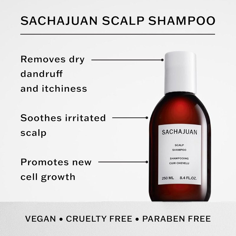 SACHAJUAN Scalp Shampoo | Anti-Dandruff Shampoo for Dry, Itchy Scalp | Soothes, Balances & Hydrates | With Salicylic Acid, Rosemary Oil & Menthol | Vegan & Paraben-Free | 8.4 fl oz