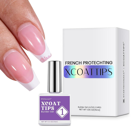 XCOATTIPS Toe Nail Tips & Builder Gel by BTArtbox - Perfect for Nail Art