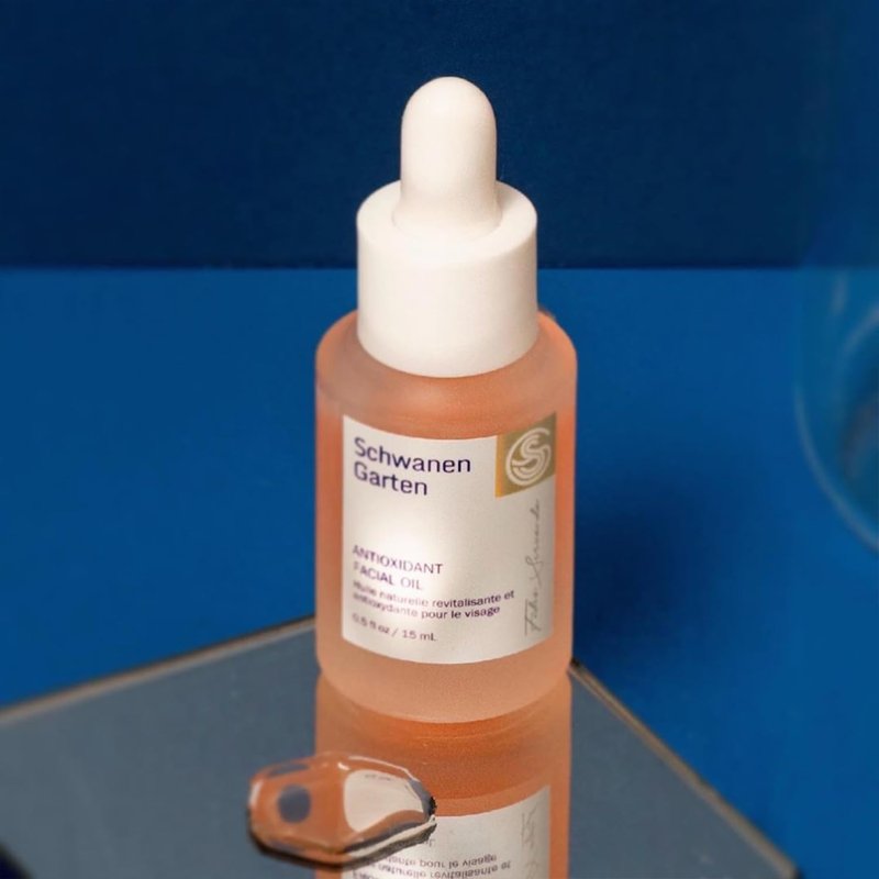 Schwanen Garten Antioxidant Facial Oil 0.5oz / 15ml - Hydrating barrier, Organically grown & Handpicked ingredients, Vegan, Korean skincare