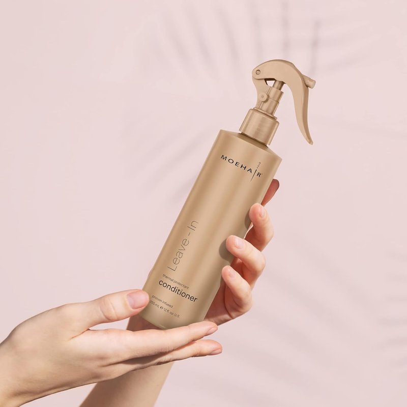 Moehair Heat Protectant Spray & Leave-In Conditioner - Nourishing Hair Care | 8 Fl. Oz & 12 Fl. Oz