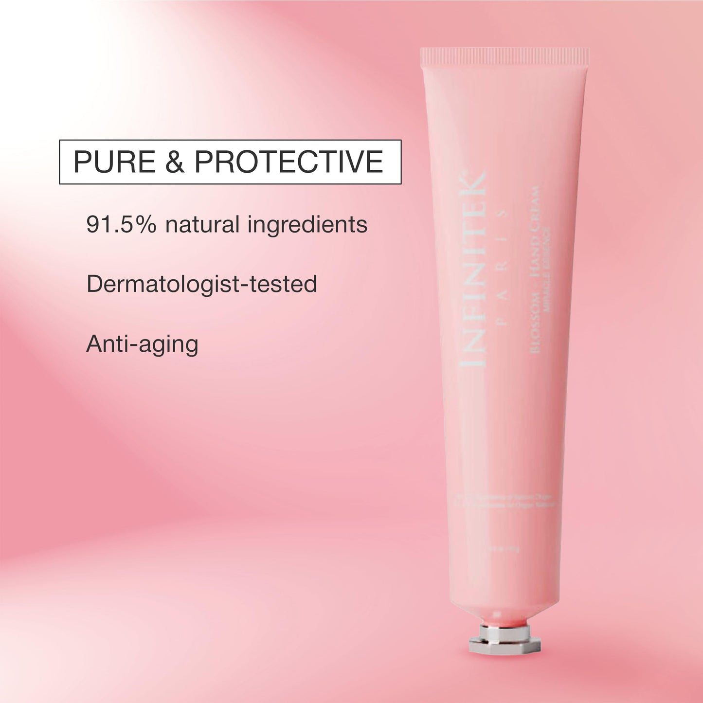Infinitek Paris | Blossom Hand Cream - Moisturizing Cream for Dry Hands | Galentine’s Gifts & Valentine’s Day Gifts for Women | Anti Aging Hand Cream for Women | 70 g / 2.4 fl oz