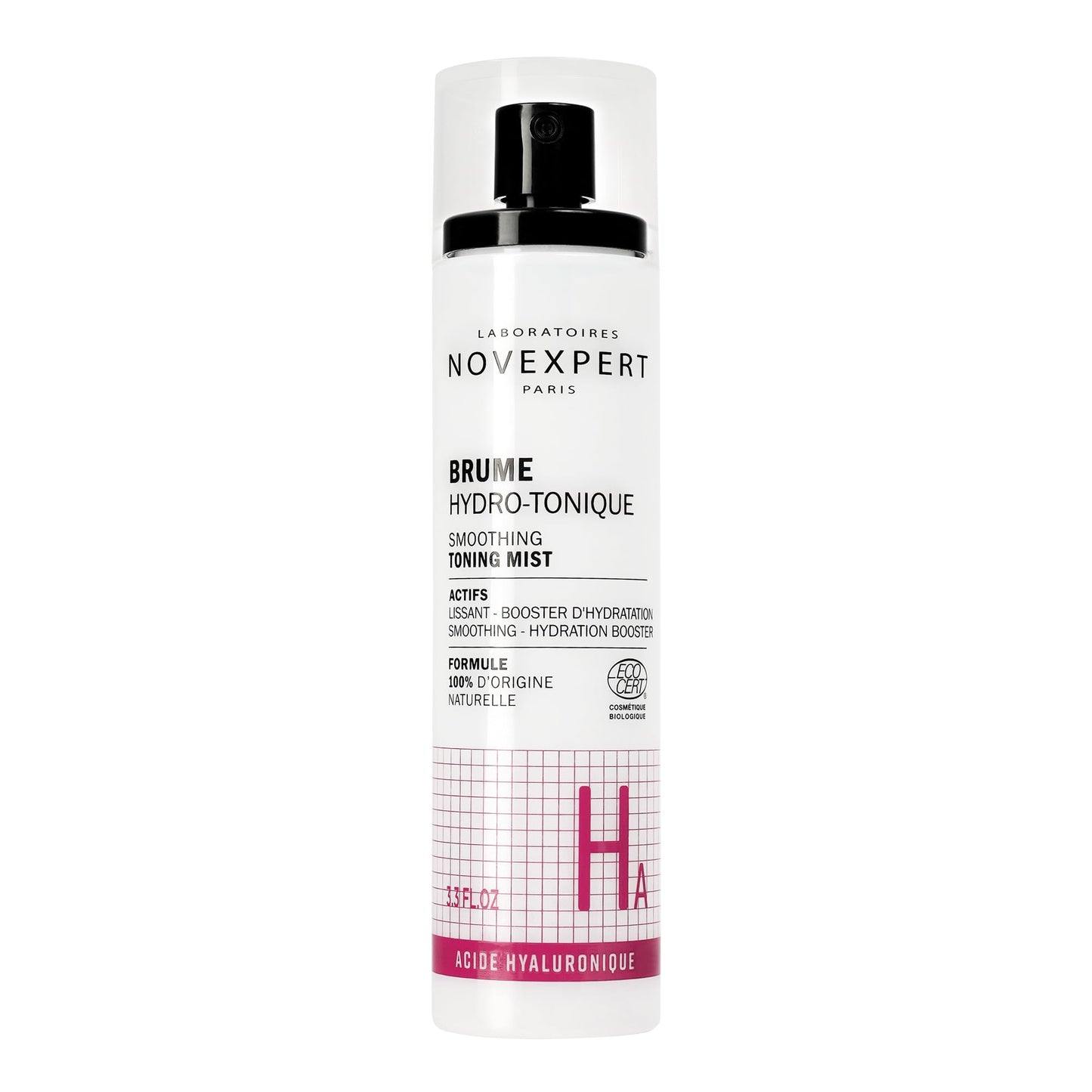 Novexpert Smoothing Toning Mist - Lightweight Toner Used to Refresh Or Fix Make-Up - Skin Feels Fresh and Oxygenated Instantly - Hypoallergenic - Vegan - Travel-Friendly - All Skin Types - 3.3 Oz