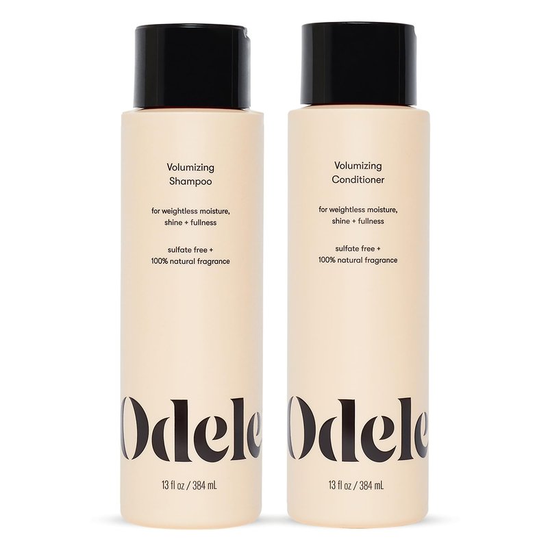 Odele Volumizing Sulfate-Free Shampoo & Conditioner Set, Adds Moisture, Shine, and Fullness for Straight or Wavy Hair Types, 13 Fl Oz Each (2-Pack)