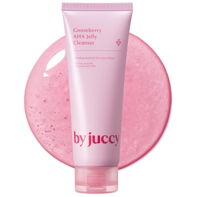BYJUCCY Gooseberry AHA Jelly Cleanser | Gentle & Hydrating | Low PH | Glycolic Acid, Indian Gooseberry, Sea Buckthorn | Exfoliates Dead Skin Cells | Korean Skin Care | By Juicy | 4.05 Fl.oz