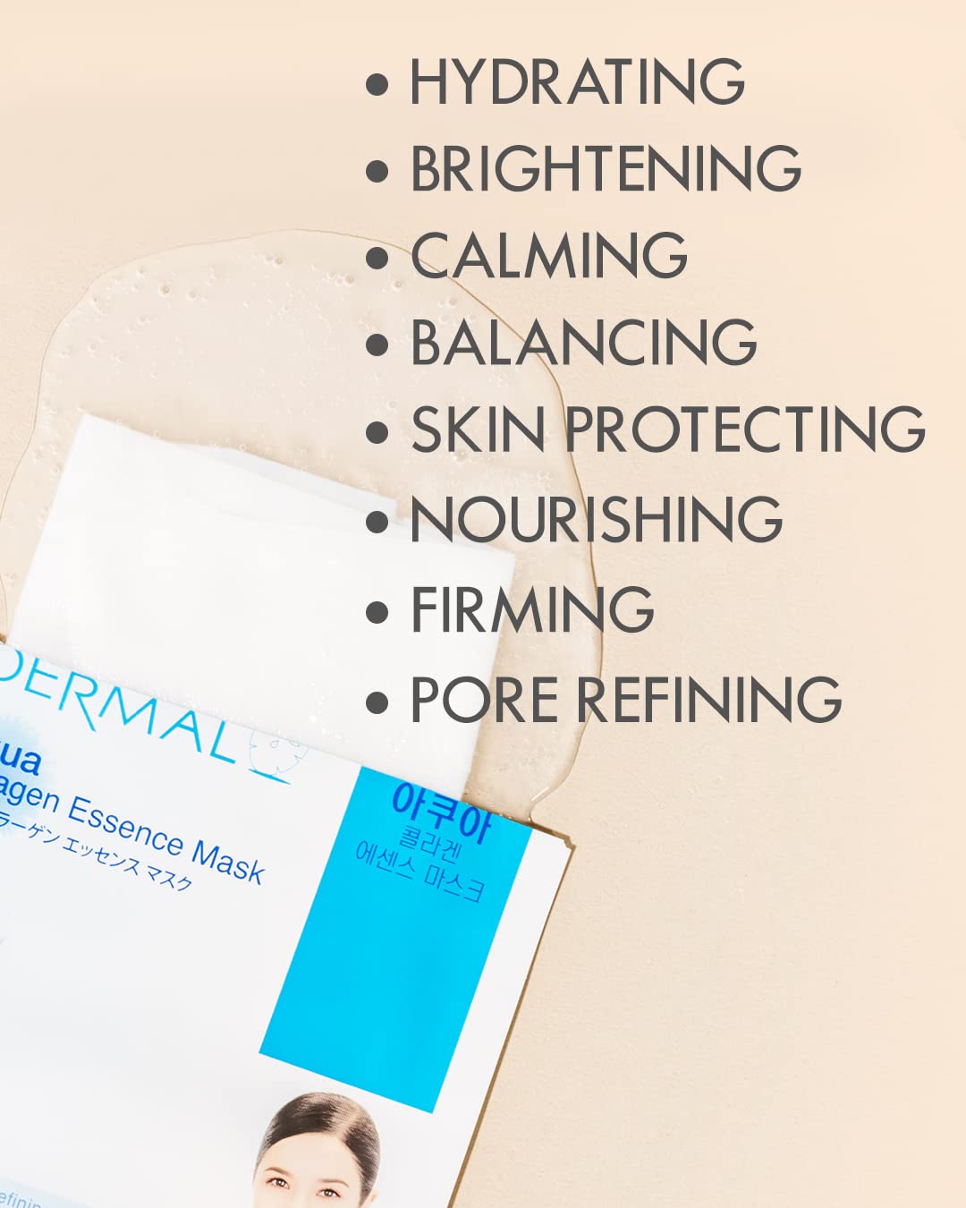 DERMAL 39 + 16 A Combo Pack Collagen Essence Full Face Facial Mask Sheet