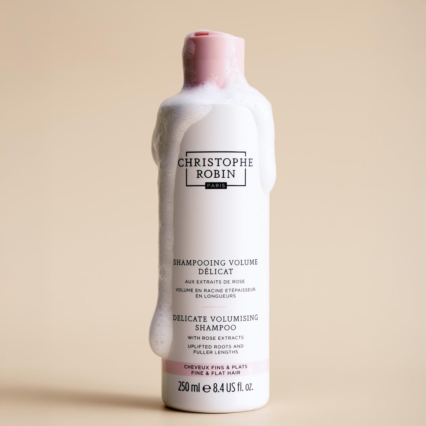 Christophe Robin Delicate Volumizing Shampoo With Rose Extracts for Thin, Fine, and Flat Hair 8.4 fl. oz