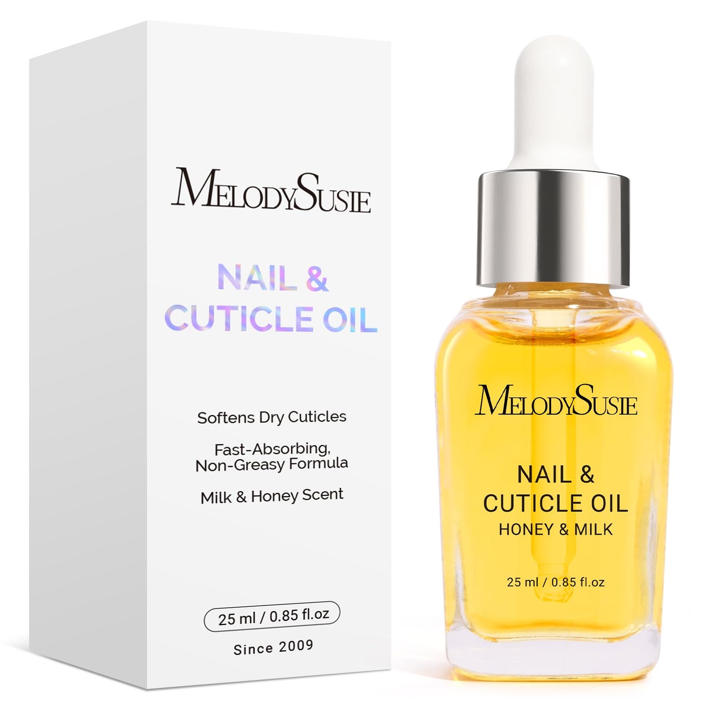MelodySusie 25ML Cuticle Care Kit - Cuticle Oil and Cuticle Remover, Cuticle Nourishes and Softener, Promotes Nail Growth and Strength for Home and Salon Use 2PCS