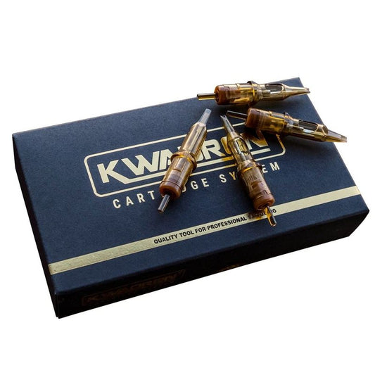Kwadron Tattoo Needle Cartridge, Box of 20, Bugpin Curved Mag Shaders #8 Long Taper - 9 Curved Mag #8 Long Taper - 25/9SEMLT