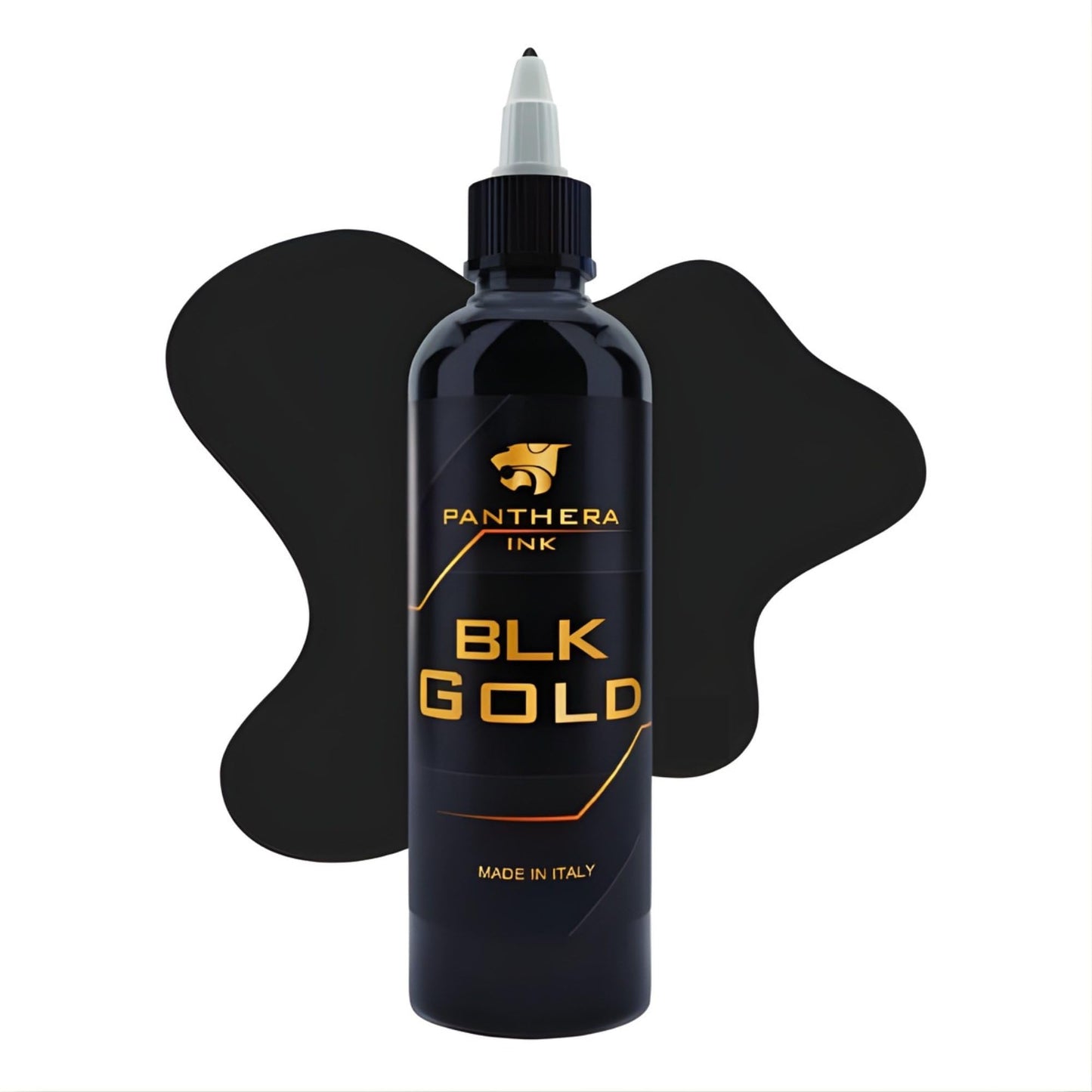 Panthera Black BLK Gold Tattoo Ink 150ml/5fl oz - Professional Tattoo Ink Suitable for All Types of Tattoos. EU Compliant