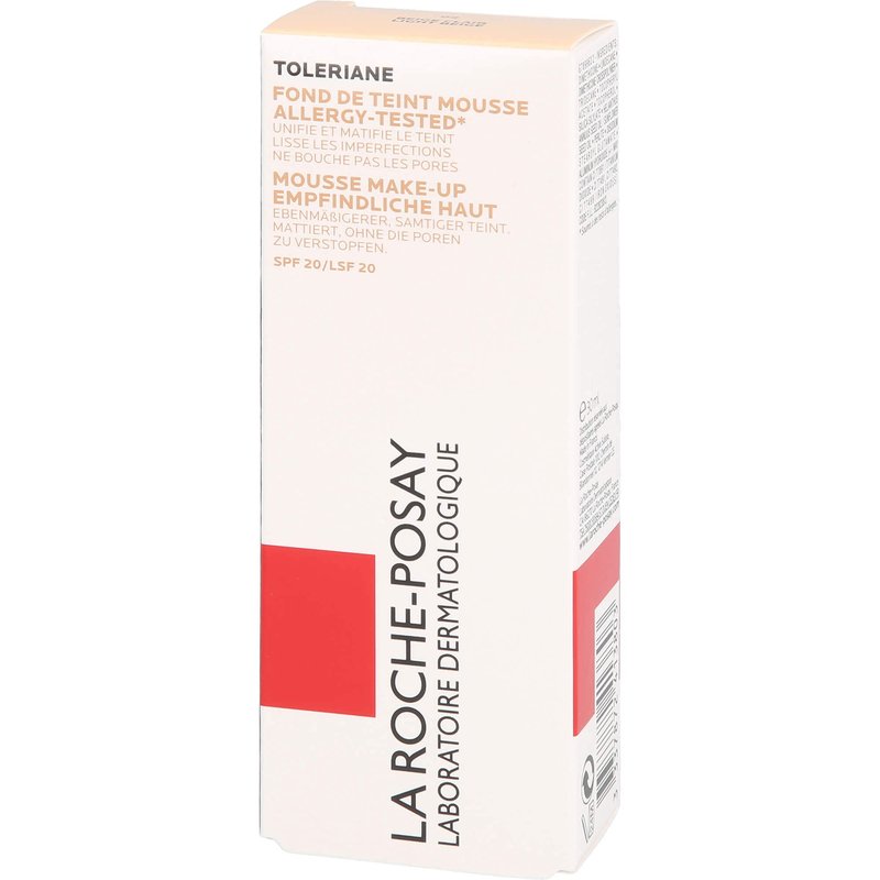 La Roche-Posay Toleriane Teint Mattifying Mousse Foundation, Light Beige, 1 Fl. Oz.