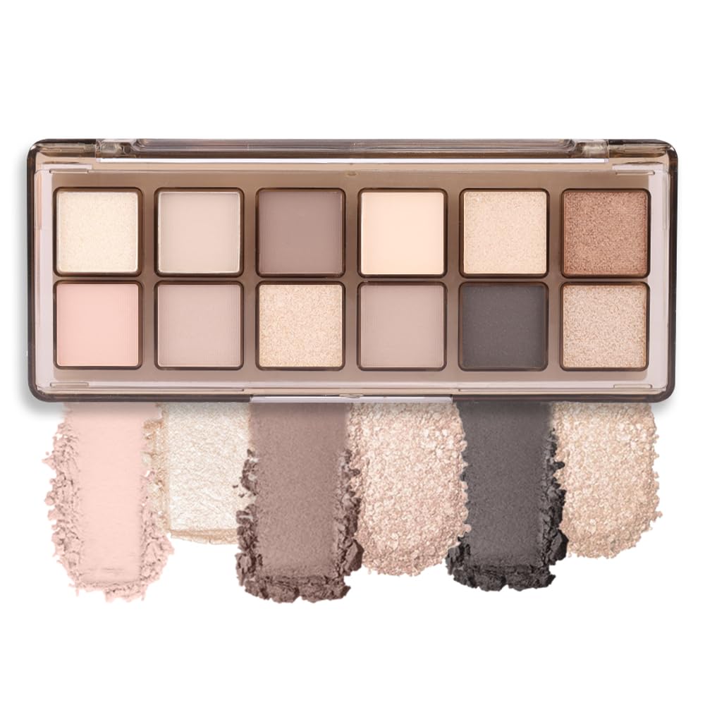 AMY'S DIARY 16 Color Nude light dark Brown Green Eye shadow Palette Makeup, Long Lasting, and Highly Pigmented. Waterproof camo Green eyeshadow palatte for woman