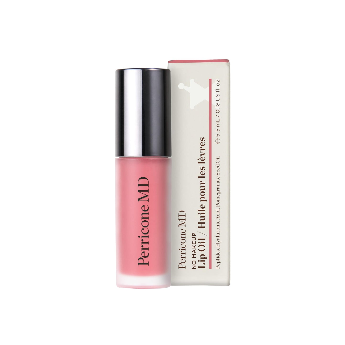 Perricone MD No Makeup Hydrating Lightweight Lip Oil for Women - Reduces Vertical Lines & Dry Texture, Enhances Lip Volume - Lip Peptide Treatment, Pink Grapefruit, 5.5ml.