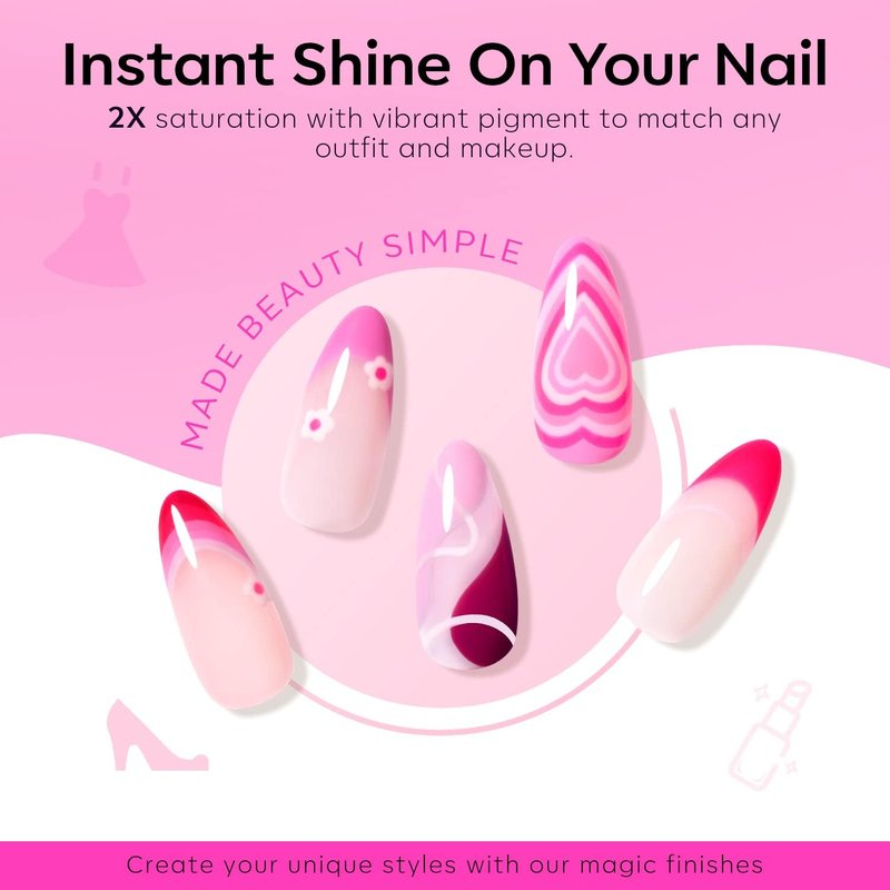 modelones Color Changing Gel Nail Polish Set 6 Colors, Sheer Pink Glitter Temperature Mood Changing Blue Green Orange Gel Polish Soak Off Nail Art Design Kit Manicure Salon DIY Gift