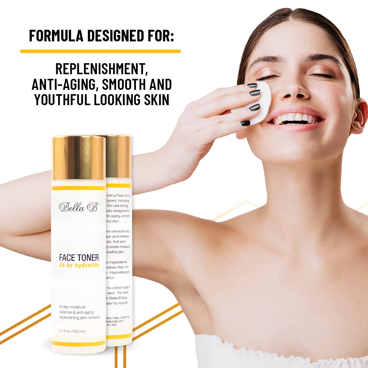 BELLA B Pregnancy Safe Face Toner | 24hr Hydrating Natural Face Toner for Women | Anti-Aging Pregnancy Facial Moisturizer Safe for All Skin Types | Paraben & Fragrance Free | 5.1oz