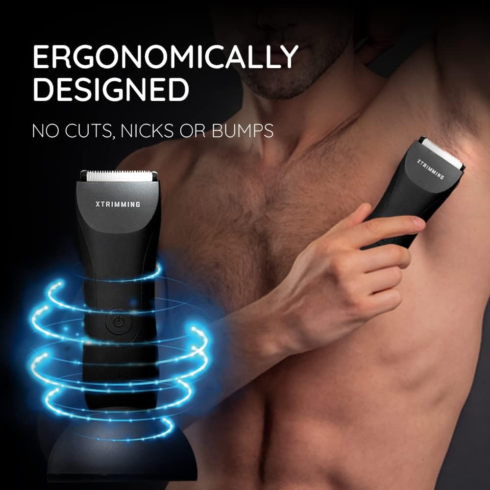 Men's Body Hair Trimmer - Personal Groomer for Smooth Shaving | Waterproof Design, Ergonomic Grip