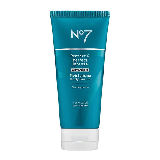No7 Protect & Perfect Intense Advanced Body Serum - Anti Aging Serum with Hyaluronic Acid & Argan Oil - Collagen Peptide Skin Firming Body Moisturizer (6.7 oz)