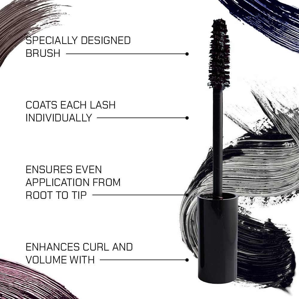 Radiant Professional Magna Lash Mascara, Volume and Curl, Silicone Brush
