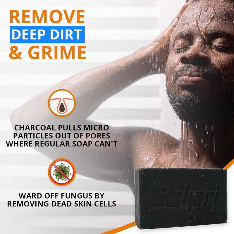 Exfoliating Charcoal Soap Bar Bundle - Deep Cleansing & Detoxifying | 2-Pack