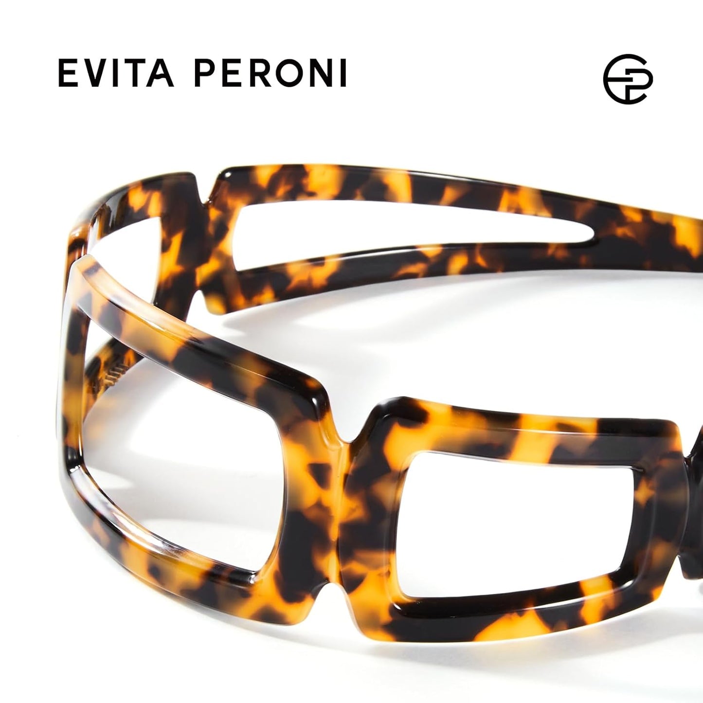 Evita Peroni Tortoise Shell Headband for Women - Non-Slip Comfortable Acetate Hairband | Fashion Accessory