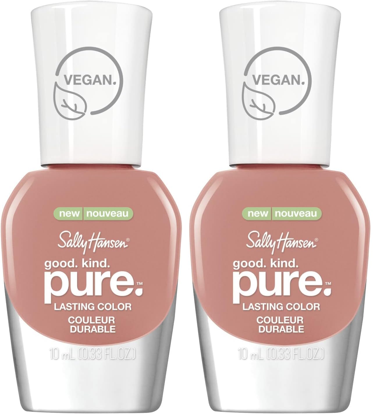 Sally Hansen Good Kind Pure Vegan - Pink Cardamom Nail Polish Women 0.33 oz (Pack of 2)