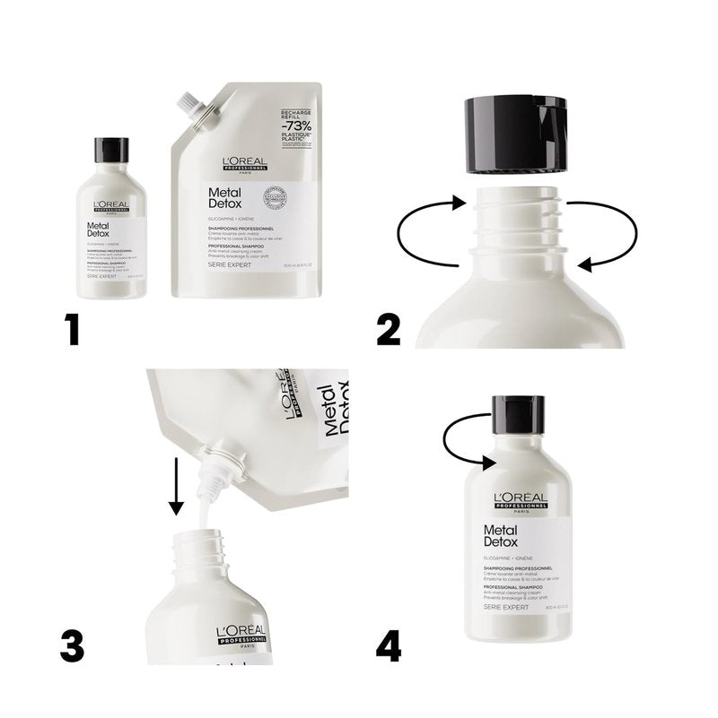 L'Oréal Professionnel Paris Metal Detox Shampoo - Sulfate-Free Anti-Breakage Formula for Color-Treated Hair | 300ml