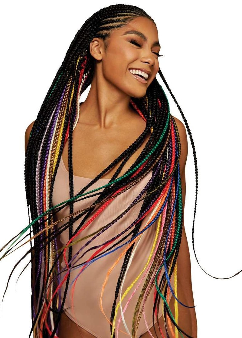 Outre X-Pression Braid Pre Stretched Braid 42" 3X (5 Pack, OFF BLACK 1B)