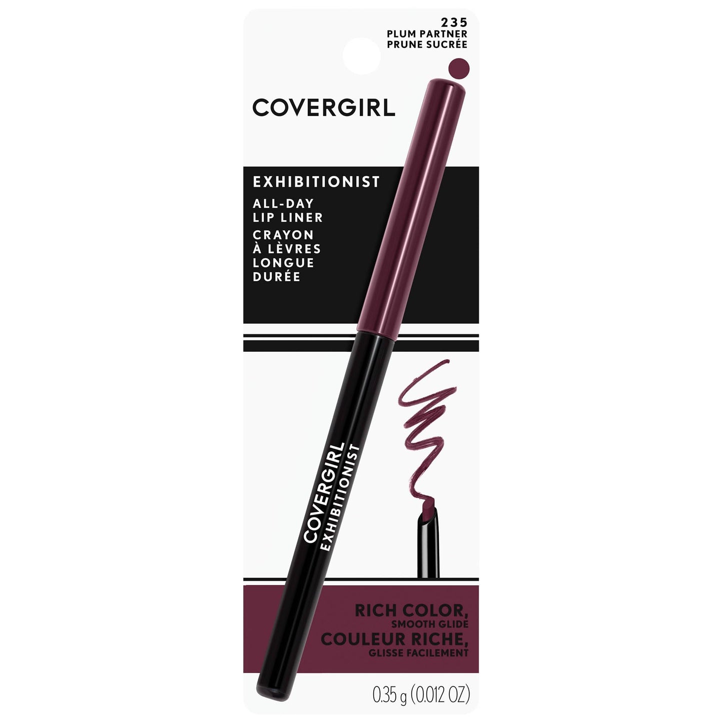 COVERGIRL - Exhibitionist All-Day Lip Liner, Retractable Tip, Easy application, Smudge, Transfer, Mask - Proof, 100% Cruelty-Free (Pack of 5)