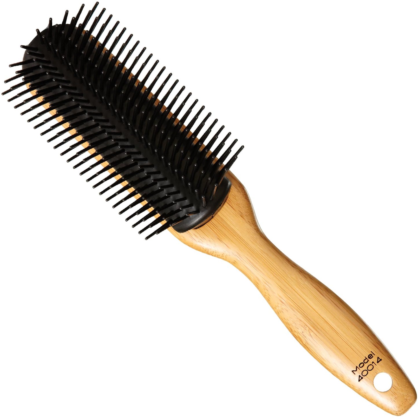 Sam Villa 9-Row Brush With Bamboo Hair Brush Detangler