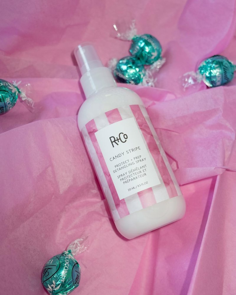 R+Co Candy Stripe Detangling Spray - Nourishes & Prevents Breakage | Vegan & Cruelty-Free | 8.5 Fl Oz