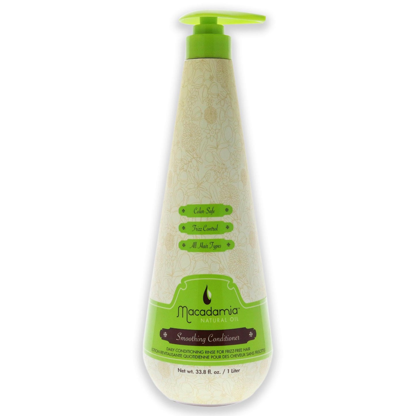Macadamia Natural Oil Smoothing Conditioner - Daily Hair Conditioner Rinse for Frizz-Free Hair, Paraben-Free & Color-Safe with Pump, 33.8 fl oz