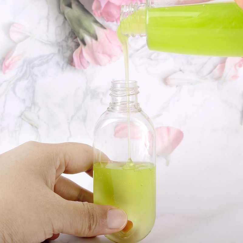 Travel Size Bottles - 50 PCS Refillable Squeeze Containers with Hand Sanitizer Keychain | 1 OZ Leakproof for Backpack