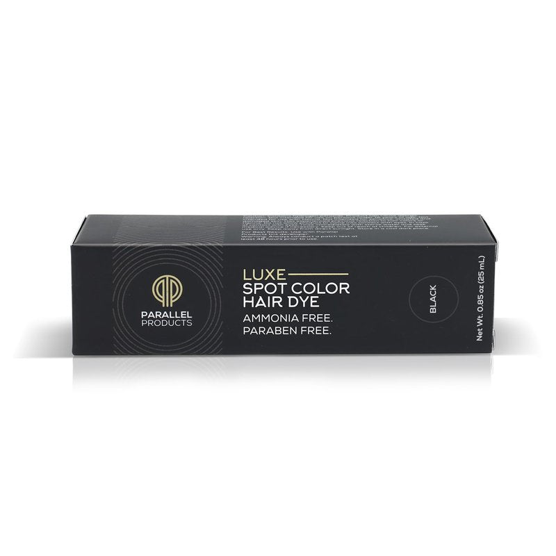 Parallel Products - Luxe Color (Black) - Cream Hair Dye - 25mL - Tint for Professional Spot Coloring - Covers Grey Hair - Root Touch-Up