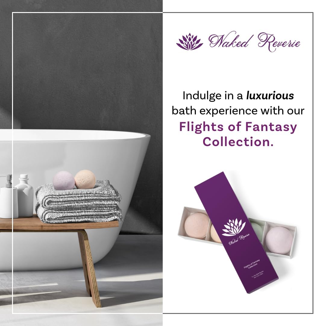 Bath Bomb Gift Set for Women - All-Natural Organic Essential Oils & Epsom Salt | 4 Extra Large (8 oz) Fizzing Bath Bombs