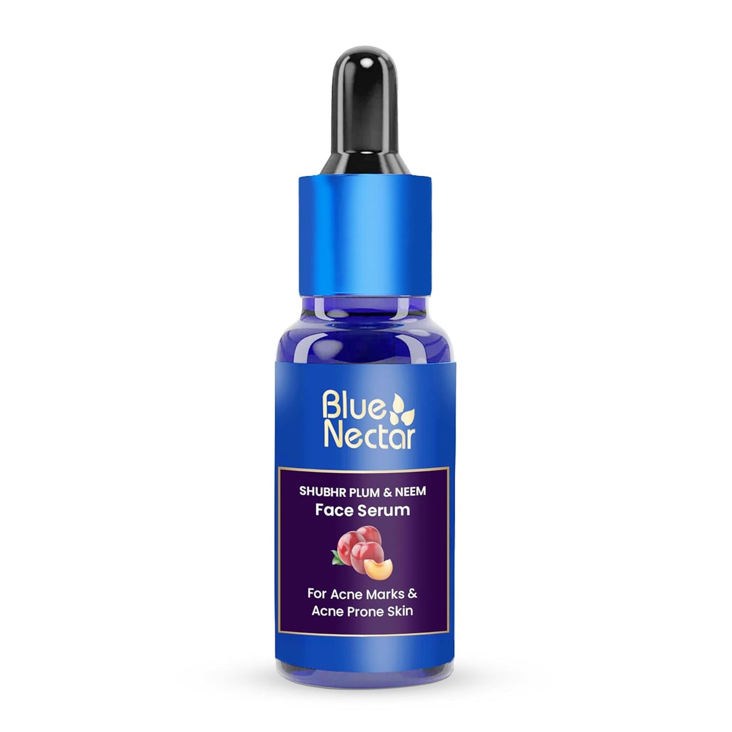 Blue Nectar Plum Face Serum - Oil-Free Acne Treatment for Oily Skin | Pore Minimizing with Plant-Based Vitamin C (1 Fl Oz)