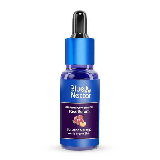 Blue Nectar Plum Face Serum - Oil-Free Acne Treatment for Oily Skin | Pore Minimizing with Plant-Based Vitamin C (1 Fl Oz)